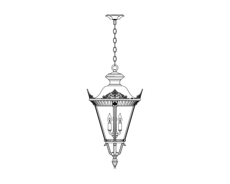 Stockholm, Medium, aluminum, Ceiling Mount, chain, Clear acrylic, (4) 25W B10, 120V